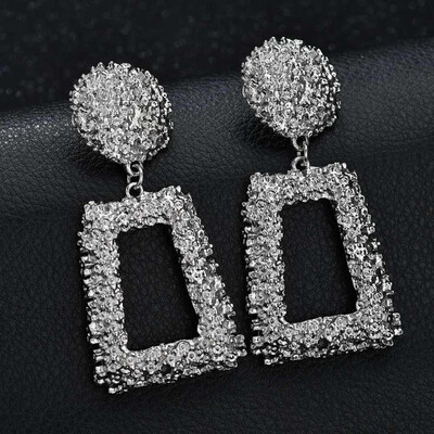 

Fashion Gold Geometric Statement Dangle Earrings Wedding Jewelry For Women