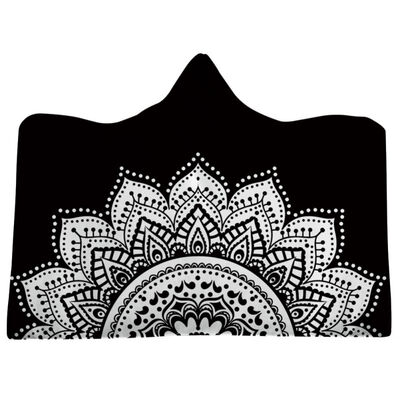 

Bohemian Hooded Blanket For Adults Mandala Dreamcatcher Sherpa Fleece Woman Throw Blanket Microfiber Soft Wearable Blankets