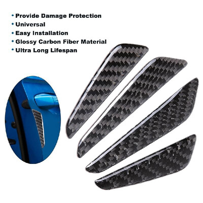 

4Pcs Universal Fit Carbon Fiber Car Door Side Edge Guard Anti-Scratch Protection Trim Stickers for Car SUV Truck