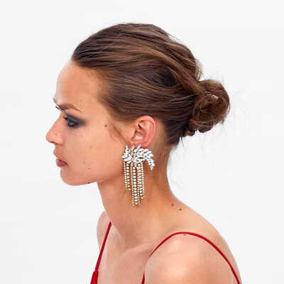 

ZA NEW Fashion Flamingo-shaped earrings Boho Crystal Drop Dangle Earrings for Women party Jewelry Bijoux