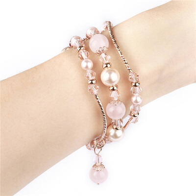 

〖Follure〗Fashion Sports Beaded Bracelet Strap Band For Fitbit Versa Large Size BK