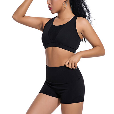 

Roseonmyhand Women Yoga Vest Shorts Set Gym Elastic Suit Sport Fitness Sports Tank TopsPants