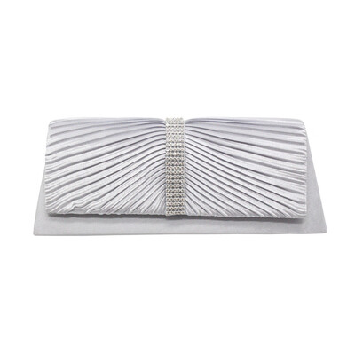 

Tailored Fashion Women Solid Ruched Party Bag Chain Phone Evening Bag