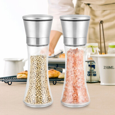 

Greensen 2Pcsset Stainless Steel Kitchen Salt & Pepper Mill Grinder Adjustable Ceramic Rotor
