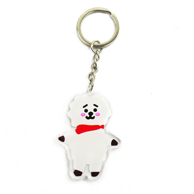 

CAR-TOBBY Kpop BTS Cartoon Acrylic Double-sided Printing Keychain Bag Pendant Keyring
