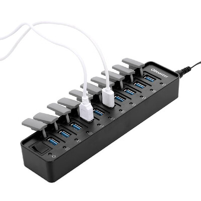 

OImaster 10 Ports USB30 Hub 5Gbps High Speed Hub Fast Charging Support WindowsXPLinuxMacMix with Dustproof Cap