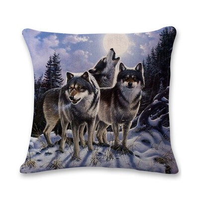

〖Follure〗Cute Wolf Tower Sofa Bed Home Decoration Festival Pillow Case Cushion Cover