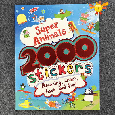 

2000 stickers English activity book for children animal princess farm Halloween stickers for boys&girls gifts toy