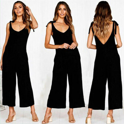 

Women Casual Loose Pants Overalls Straps Jumpsuit Playsuit Romper Trousers