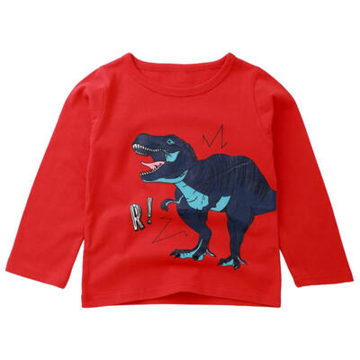 

Autumn T-shirt Boys Girls Cotton Children Cartoon Print Long Sleeve Tops