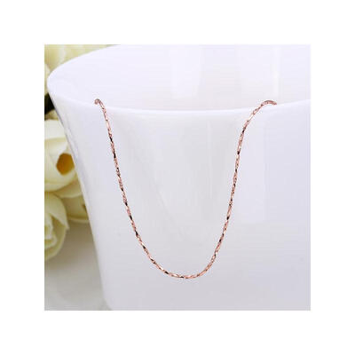 

Fine 18K Rose Gold Plated Tin Alloy Snake Chain Fine Necklace Making with Lobster Claw Clasps 18" 05mm