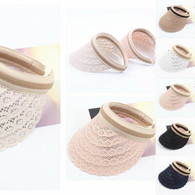 

Clip on Golf Visor Hat for Ladies Women Lace Wide Brim Sun Sport Tennis Beach