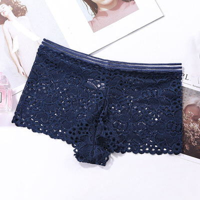 

Sexy Lace Panties Seamless Boyshort Sexy Transparent Lace Panties Mid-Waist Women Underwear