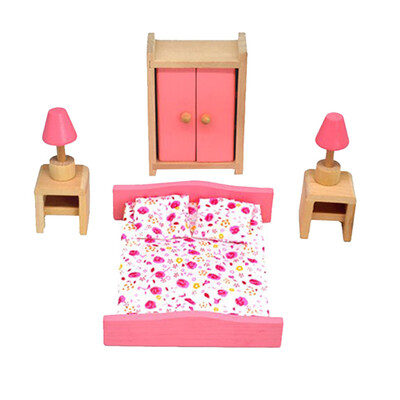 

Tailored Wooden Doll House Furniture Kitchen Set With Accessories For Dollhouse
