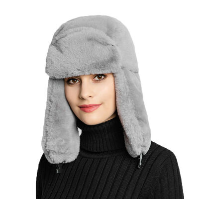 

Men Women Hat Warm Faux Fur Trapper Aviator Trooper Earflap Winter Ski Cap Mask