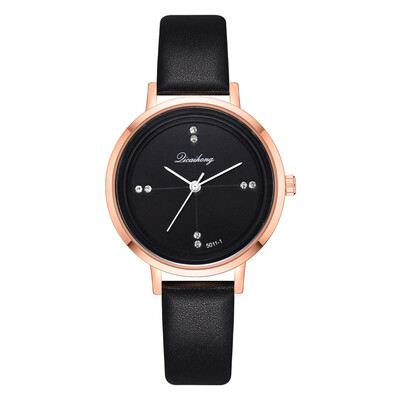 

Korean fashion trend womens watch wish hot sale Yiwu supply rose gold quartz watch