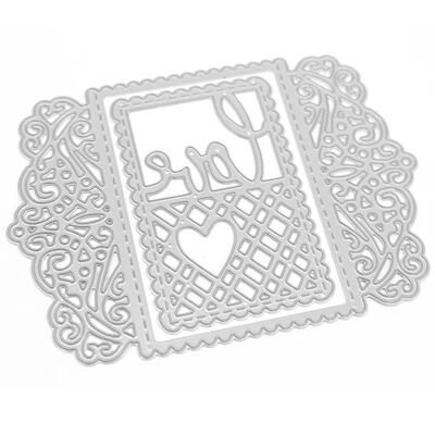 

2pcs Love Greeting Metal Cutting Dies Stencil Scrapbooking Embossing