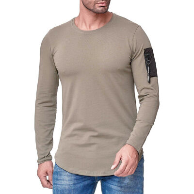 

Mens Slim Fit O Neck Long Sleeve Muscle Tee T-shirt Casual Tops Blouse Shirts