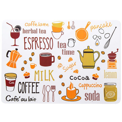 

European Minimalist Cartoon Place Mat PVC Table Mat Insulation Waterproof Anti-fouling Place Mat kitchen Plate Table Decoration