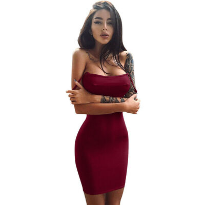 

Womens Bandage Bodycon Sleeveless Evening Party Cocktail Club Short Mini Dresses