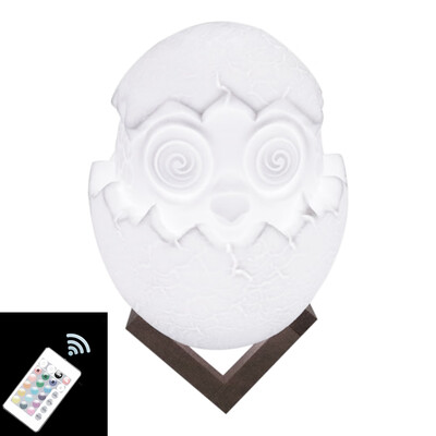 

UpperX USB charging night light 3D printing eggshell lamp Touch-switch bedroom bookcase LED night light with remote control
