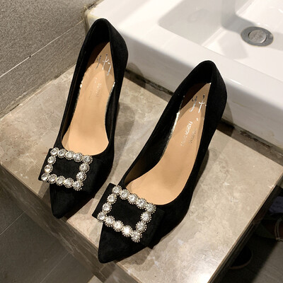 

Fairy-style single-layer shoes womens summer Korean-pointed shallow-mouth OL working shoes chic fine heels&high-heeled shoe