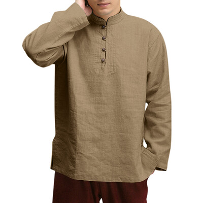 

Toponeto Fashion Mens Casual Solid Long Sleeve Stand T Shirts Tops Blouses