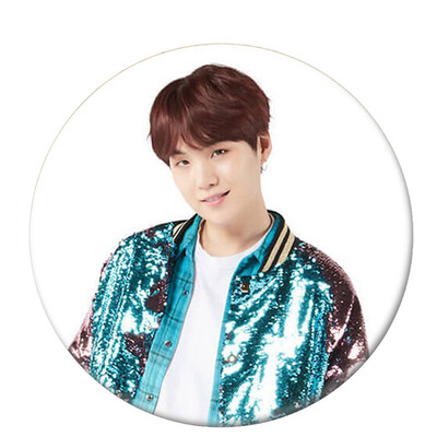

Kpop BTS Cute Q Version Round Tin Plate Badge Cute Cartoon Brooch Bag Pendant Boys Girls Accessories Hot Gift for Fans