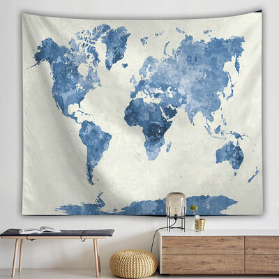

Gobestart Vintage World Map Wall Tapestries Hanging Hippie Tapestry Bedspread Yoga Mat New