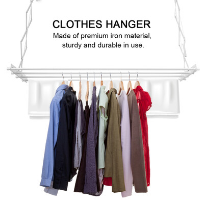 

Multifunction Retractable Wall-Mounted Drying Laundry Rack Clothes Hanger IndoorLaundry Rack Clothes Hanger