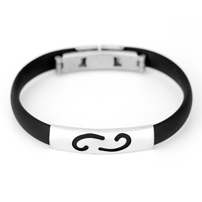 

12 Constellation Bracelet Man Women Silicone Titanium Steel Bracelets Couple Bracelet