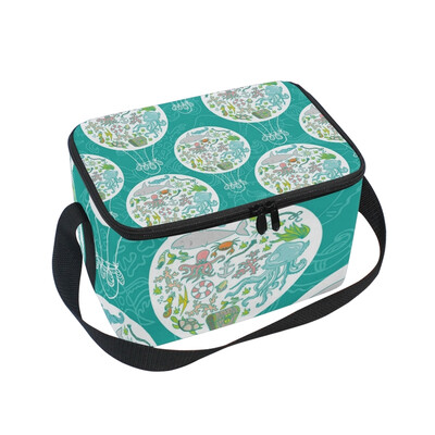 

ALAZA Lunch Box Insulated Air Baloon Pattern Lunch Bag Large Cooler Tote Bag for Men Women