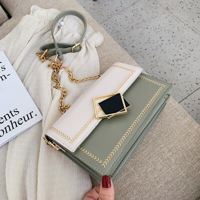 

Summer new French small bag handbag 2019 new fashion texture Messenger bag shoulder chain small square bag