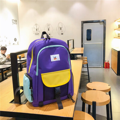 

Schoolbag female Korean Harajuku ulzzang multilayer backpack high school student schoolbag tide 14 inch computer backpack