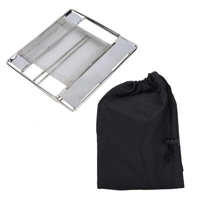 

Greensen Stainless Steel Mini Portable Folding Barbecue Grill BBQ Bread Sausage Grilling Rack
