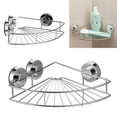 

New Bathroom Suction Cup Shelf Shower Corner Storage Caddy Holder Rack Organizer
