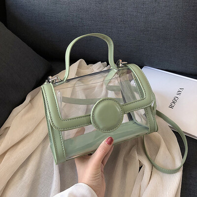 

Transparent small bag female new Korean fashion wild shoulder Messenger bag personality fashion small square bag