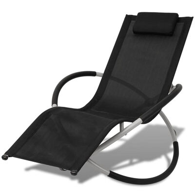 

Outdoor Geometrical Sun Lounger Steel Black&Gray