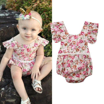 

UK Newborn Infant Baby Girl Lace Summer Bodysuit Romper Jumpsuit Sunsuit Clothes