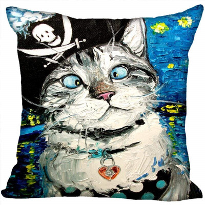 

Cat Hot Sale Pillow Case High Quality New Years Pillowcase Decorative Pillow Cover For Wedding Decorative Christmas 35x35CM 35x35CM