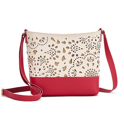 

Tailored Women Hollow Candy Color One Shoulder Small Backpack Zipper Square Phone Bag