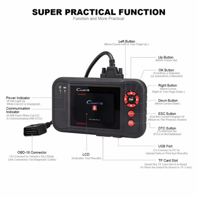 

LAUNCH X431 Creader VIII Code Reader Scanner Support ENGATABSSRS EPB SAS Oil resets function lifetime free update