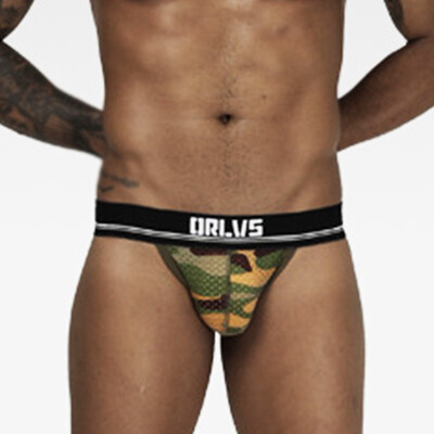 

Mens Camouflage Boxer Briefs Sexy Sports Fitness Breathable Jockstrap Lingerie