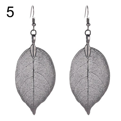 

Vintage Party Hollow Leaf Drop Dangle Women Statement Hook Earrings Jewelry