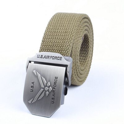 

Hot selling new Unisex belt high quality canvas weaving Alloy Automatic buckle Men belt outdoor casual Men&Women cowboy belt