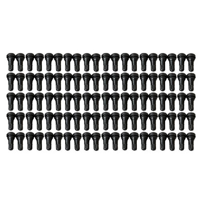 

100Pcs Valve Stem Black TR-412 Rubber Snap-in Valve Stems Tire Valve Stems Tyre Valve Stems