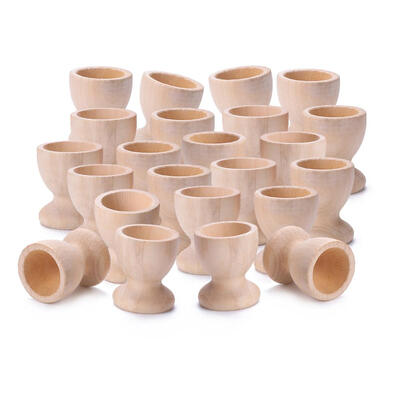 

3050pcsPack Wooden Egg Holder Wine Cups Easter Egg Tray Party DIY Decor