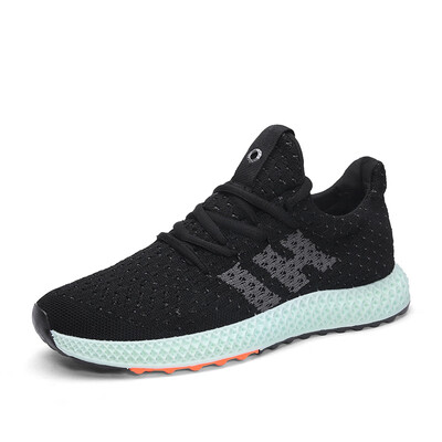

Fashion lazy mens shoes tide shoes men 4D bottom breathable running shoes mesh cloth flying woven shoes men