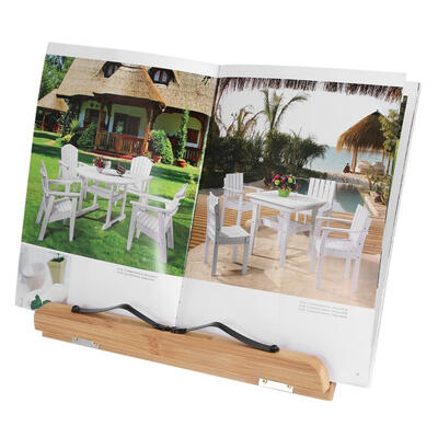 

Greensen Hollow Carved Adjustable Bamboo Book Stand Reading Textbook Holder