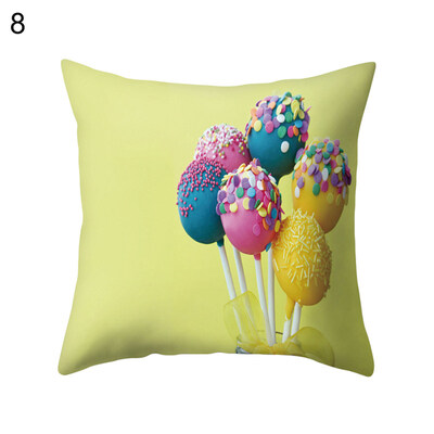 

Multicolor Candy Food Cushion Cover Home Office Cafe Car Decoration Pillow Case